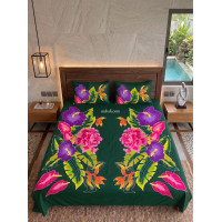 Hand Painted Rayon Bedsheet Set King Size